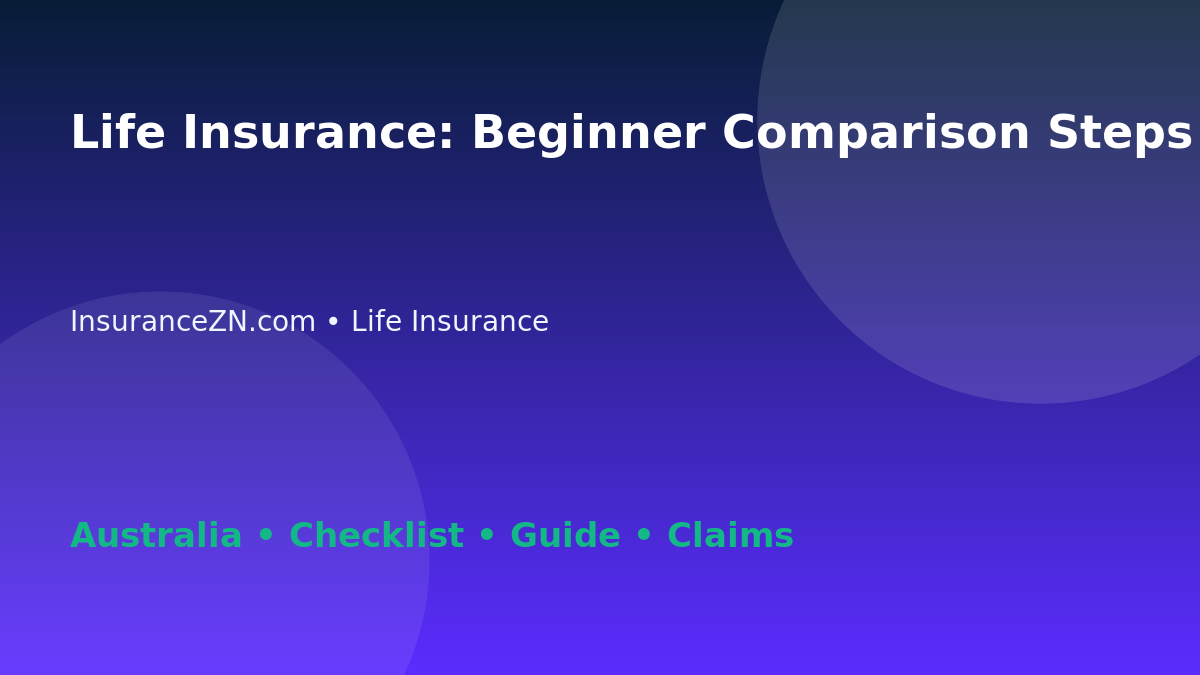 Life Insurance: Beginner Comparison Steps for Australian Readers 2026 - InsuranceZN Australian insurance guide