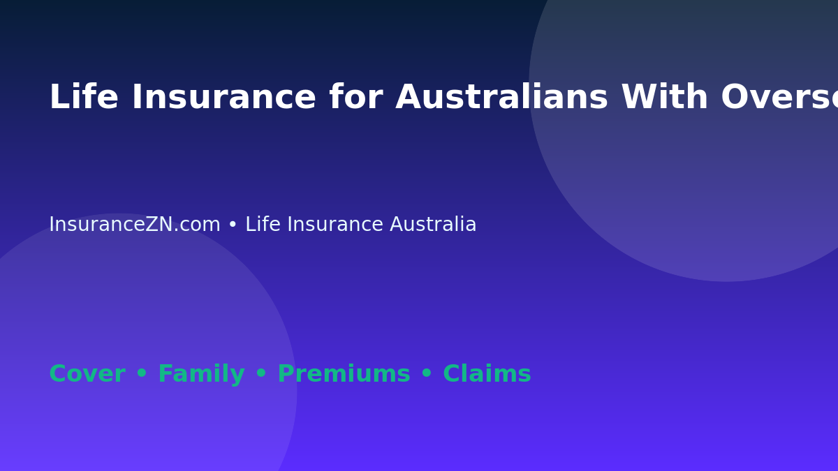 Life Insurance for Australians With Overseas Family Members - Australian insurance guide