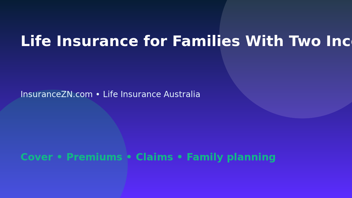 Life Insurance for Families With Two Incomes in Australia - Australian life insurance guide