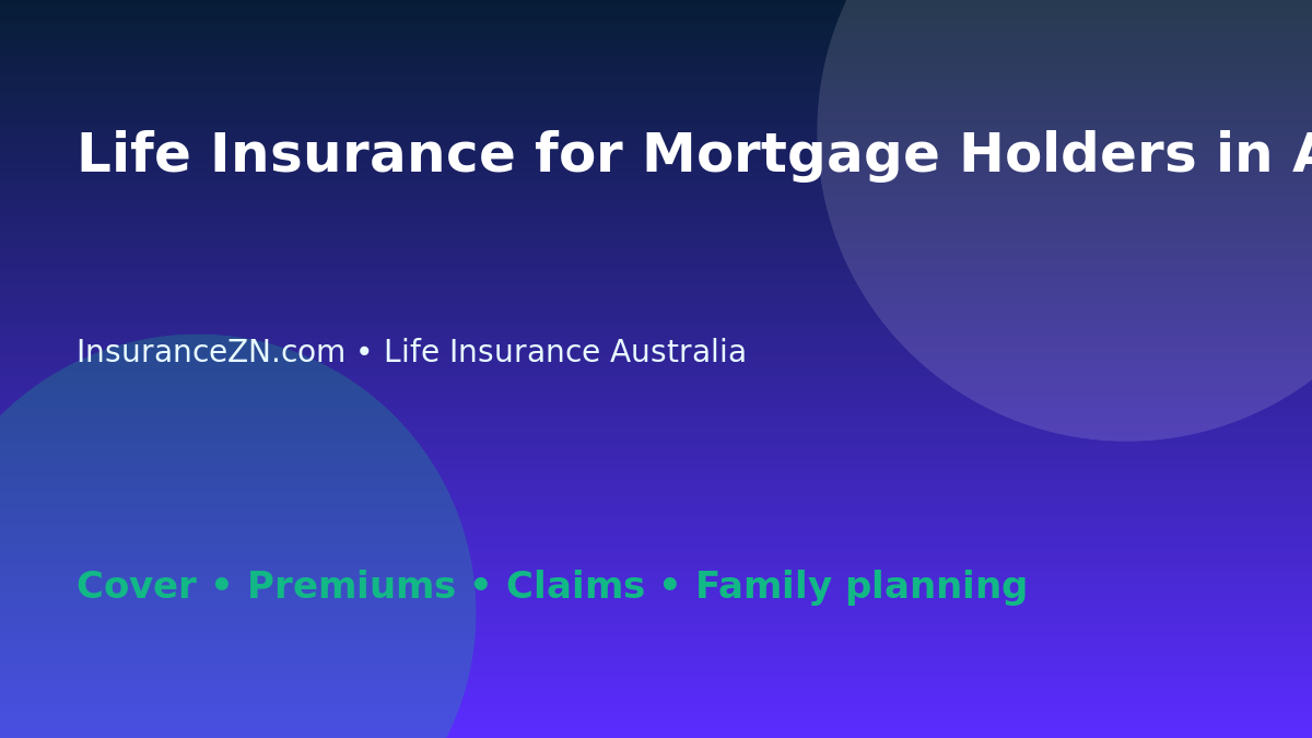Life Insurance for Mortgage Holders in Australia: Cover Questions - Australian life insurance guide