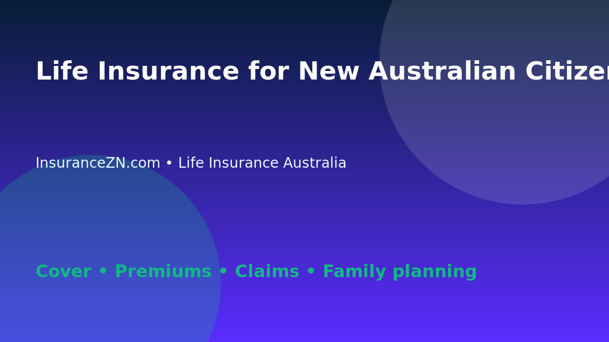 Life Insurance for New Australian Citizens - Australian life insurance guide