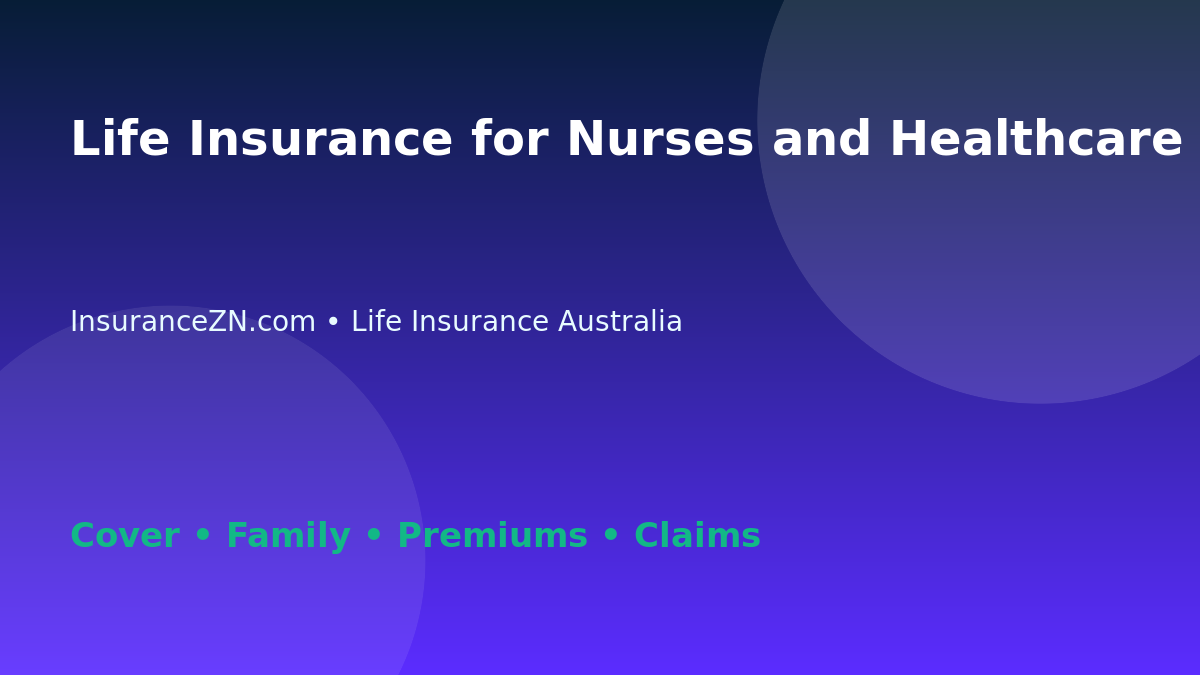 Life Insurance for Nurses and Healthcare Workers in Australia - Australian insurance guide