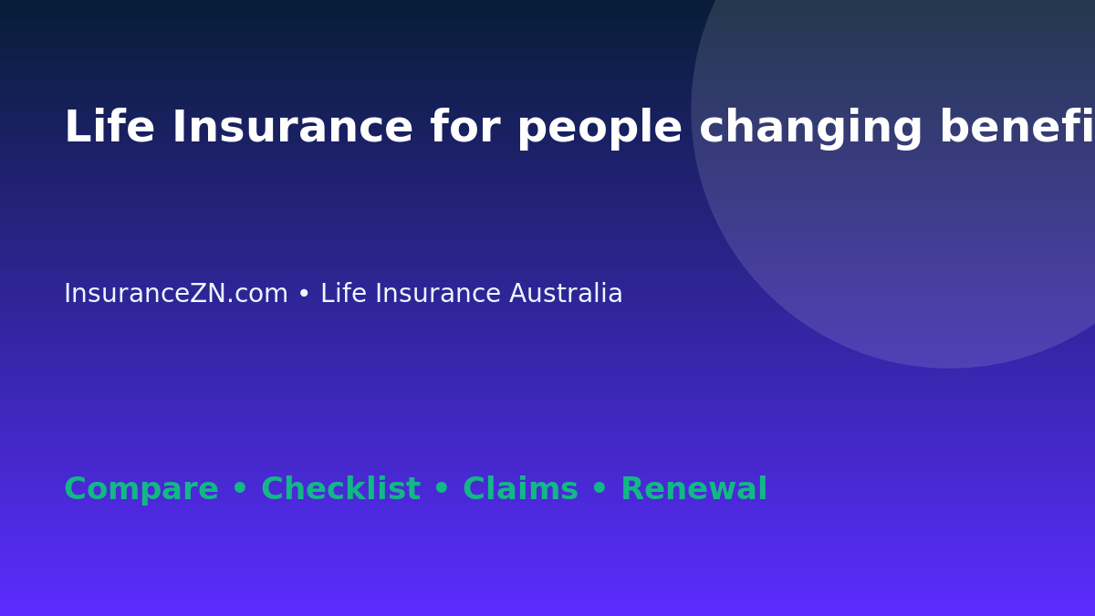Life Insurance for people changing beneficiaries in Australia - Australian insurance guide