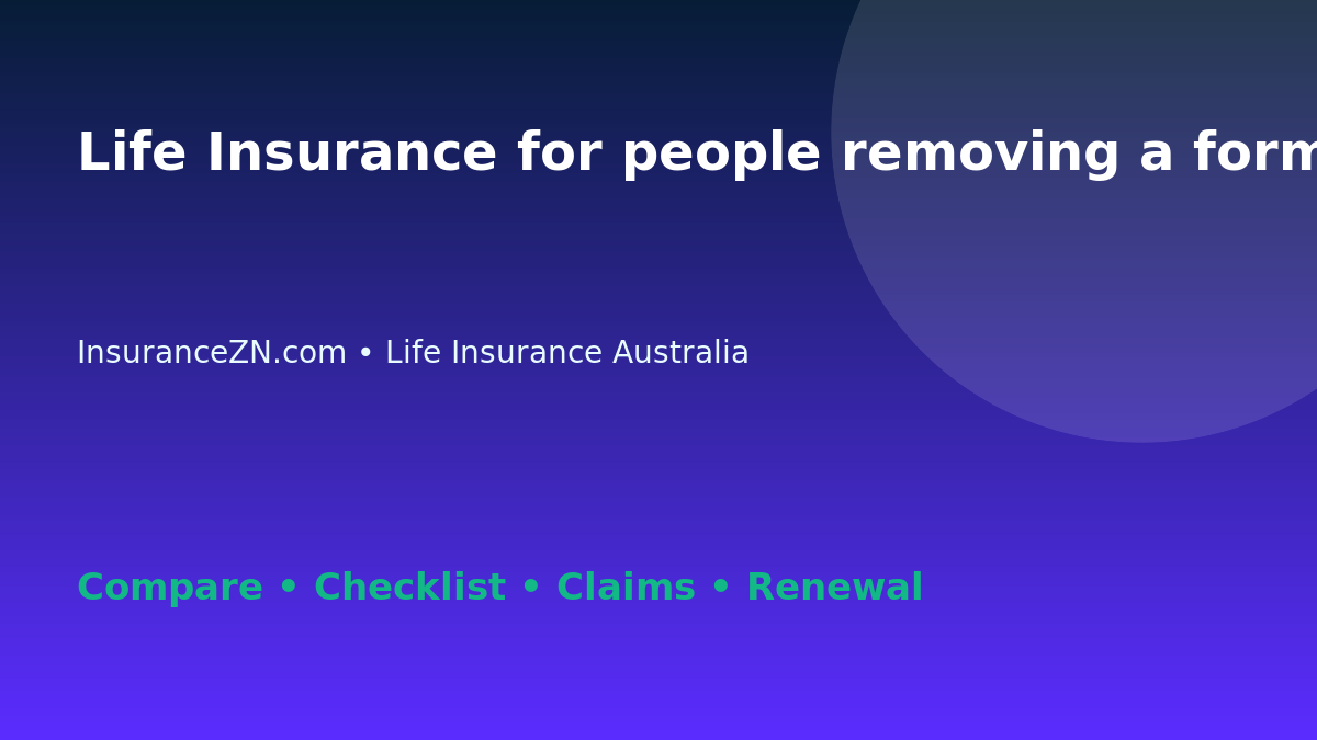Life Insurance for people removing a former partner beneficiary in Australia - Australian insurance guide