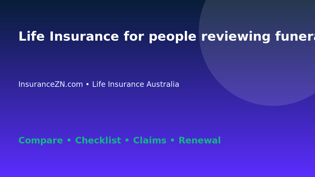 Life Insurance for people reviewing funeral planning in Australia - Australian insurance guide