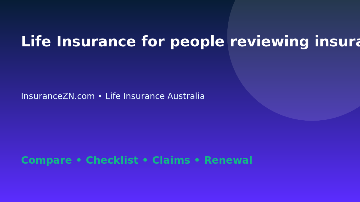 Life Insurance for people reviewing insurance inside super in Australia - Australian insurance guide
