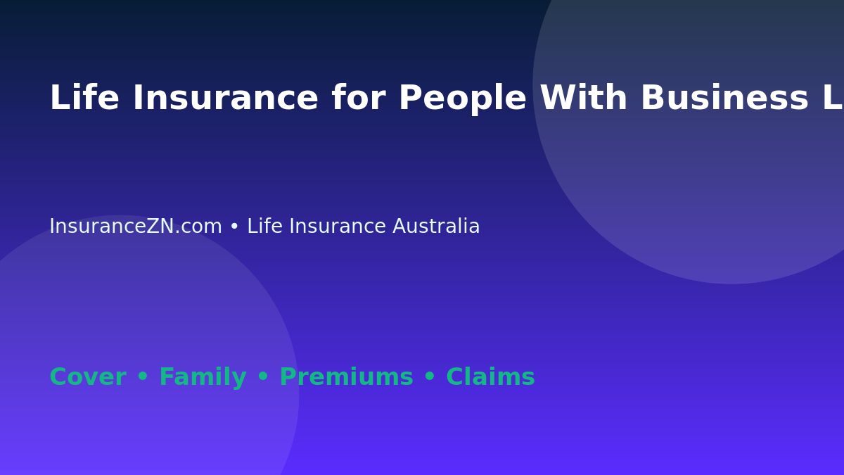 Life Insurance for People With Business Loans in Australia - Australian insurance guide