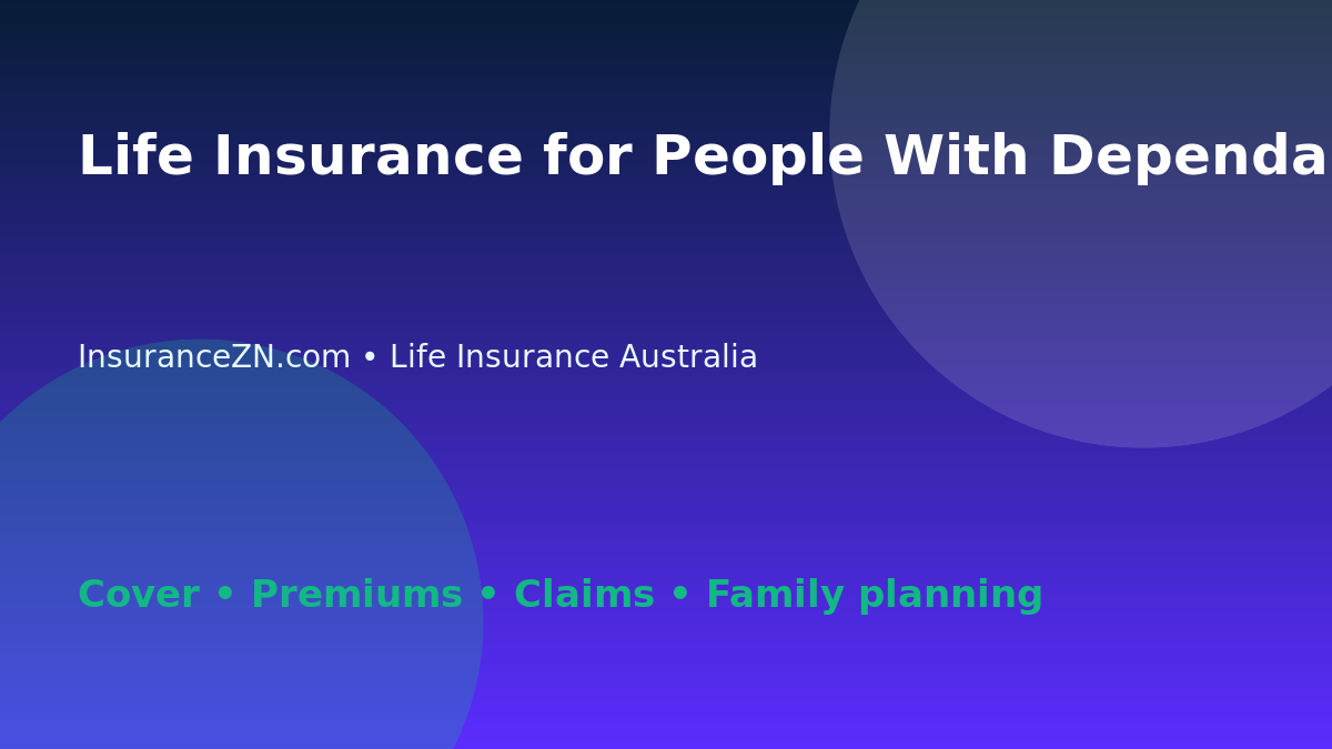 Life Insurance for People With Dependants in Australia - Australian life insurance guide