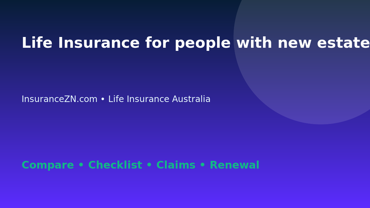 Life Insurance for people with new estate plans in Australia - Australian insurance guide