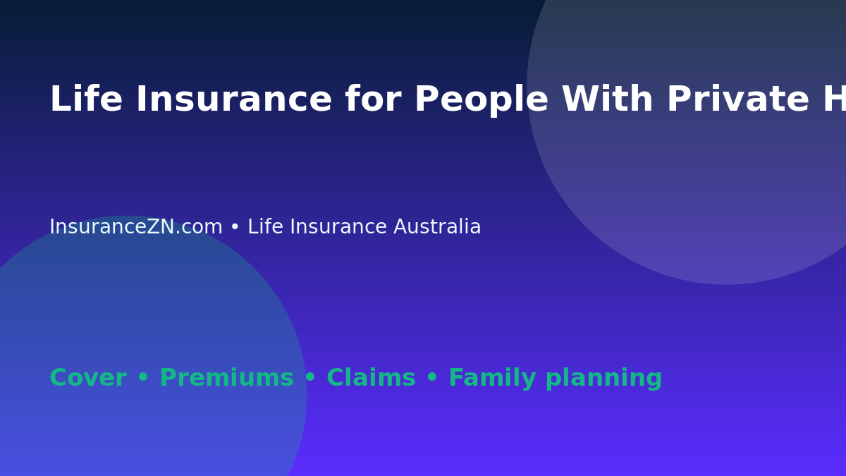 Life Insurance for People With Private Health Insurance - Australian life insurance guide