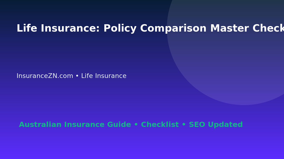 Life Insurance: Policy Comparison Master Checklist for Australian Readers 2026 featured image
