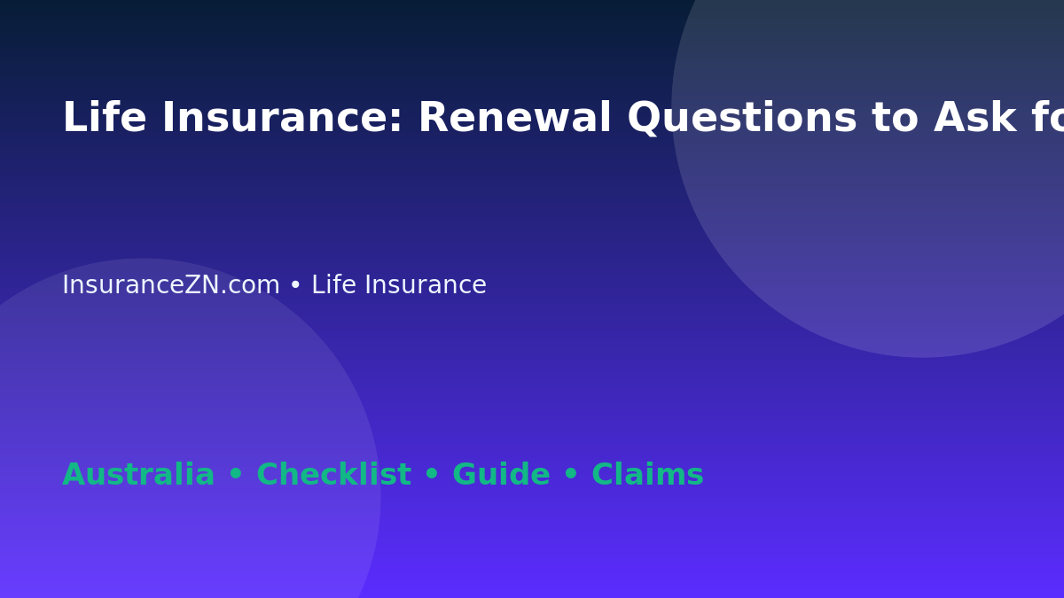 Life Insurance: Renewal Questions to Ask for Australian Readers 2026 - InsuranceZN Australian insurance guide