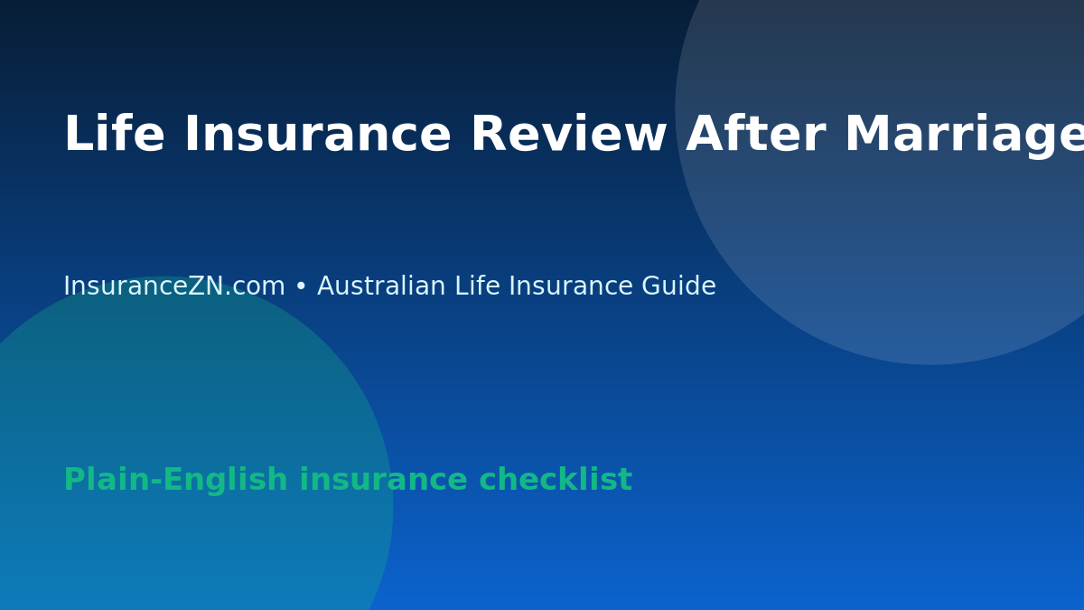 Life Insurance Review After Marriage in Australia: Policy Checklist - Australian life insurance guide