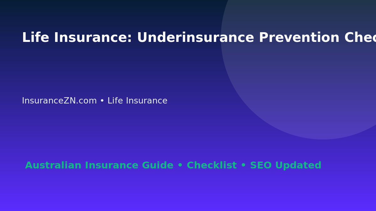 Life Insurance: Underinsurance Prevention Checklist for Australian Readers 2026 featured image