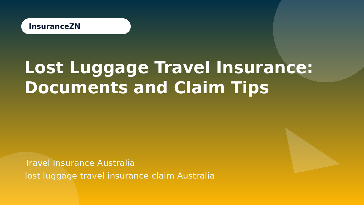 Lost Luggage Travel Insurance: Documents and Claim Tips - Travel Insurance Australia guide