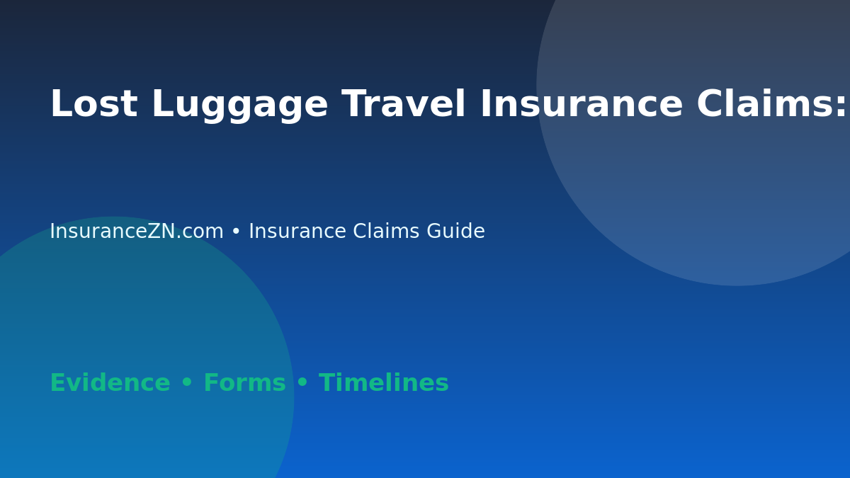 Lost Luggage Travel Insurance Claims: Documents to Keep - Australian insurance claims guide