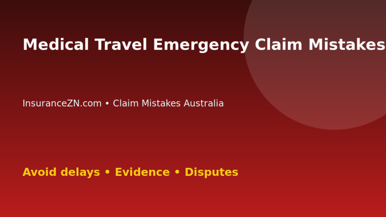 Medical Travel Emergency Claim Mistakes Australians Should Avoid - Australian insurance claim guide