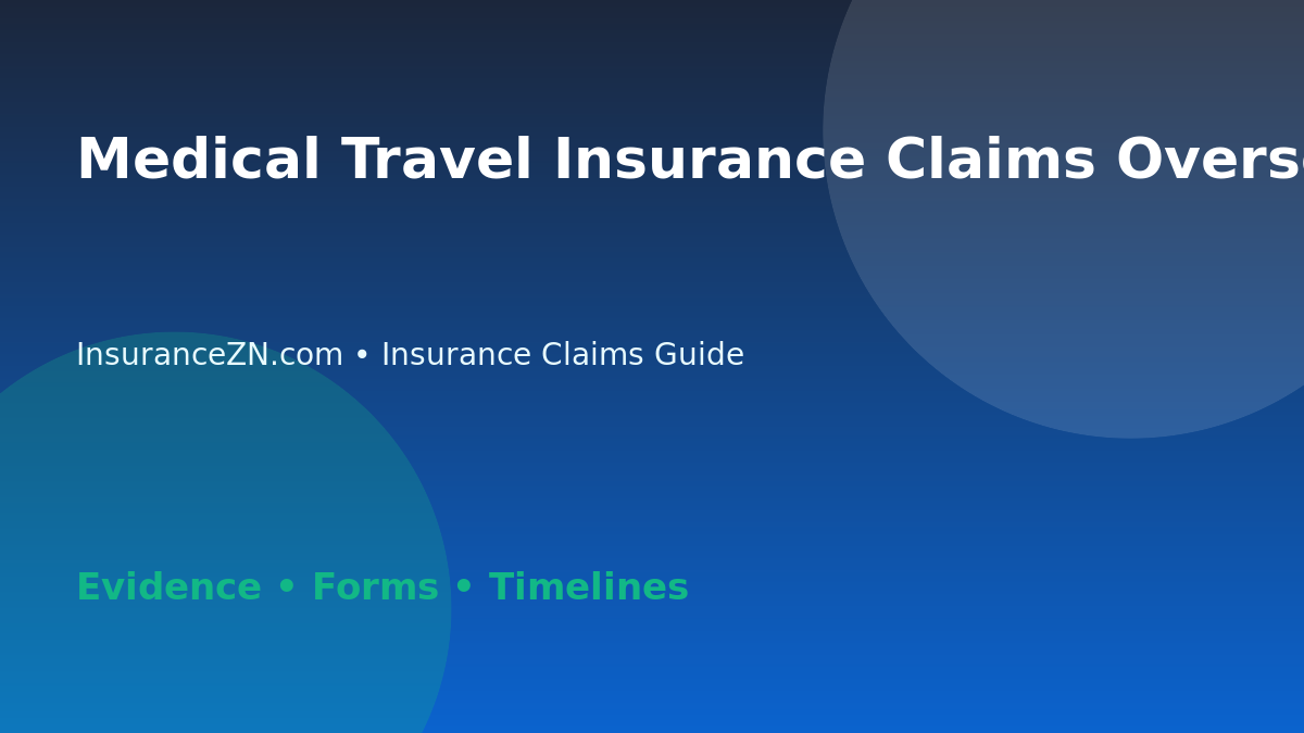 Medical Travel Insurance Claims Overseas: Checklist - Australian insurance claims guide