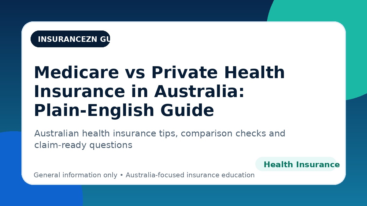 Medicare vs Private Health Insurance in Australia: Plain-English Guide - Australian health insurance guide