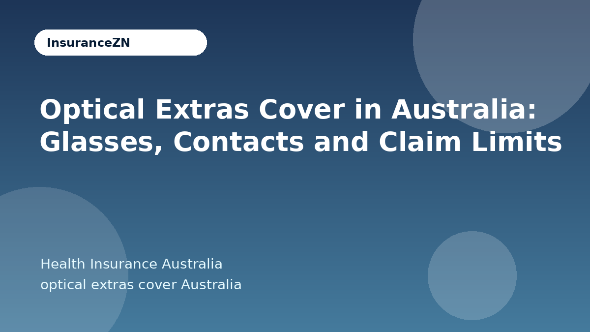 Optical Extras Cover in Australia: Glasses, Contacts and Claim Limits - Health Insurance Australia guide