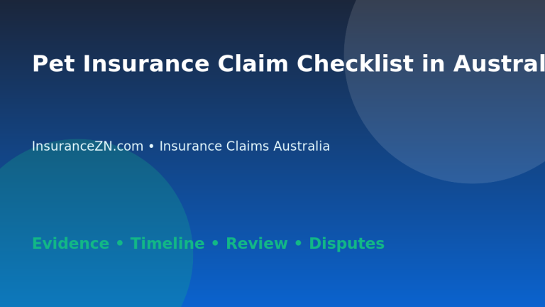 Pet Insurance Claim Checklist in Australia - Australian insurance claims guide