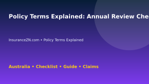 Policy Terms Explained: Annual Review Checklist for Australian Readers 2026 - InsuranceZN guide