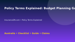 Policy Terms Explained: Budget Planning Guide for Australian Readers 2026 - InsuranceZN guide