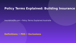 Policy Terms Explained: Building Insurance Meaning - Australian insurance guide