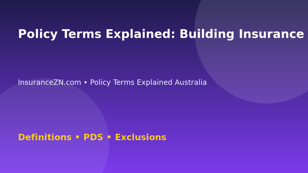 Policy Terms Explained: Building Insurance Meaning - Australian insurance guide