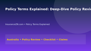 Policy Terms Explained: Deep-Dive Policy Review Framework for Australians 2026 - InsuranceZN Australian insurance guide
