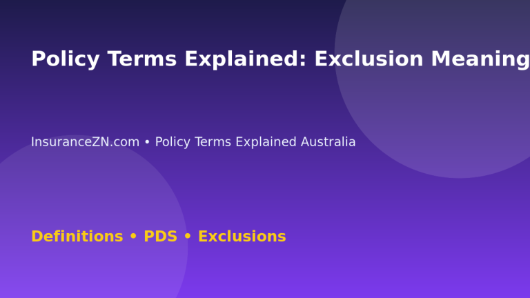 Policy Terms Explained: Exclusion Meaning in Insurance - Australian insurance guide