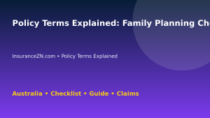 Policy Terms Explained: Family Planning Checklist for Australian Readers 2026 - InsuranceZN guide