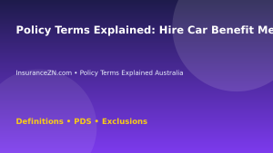Policy Terms Explained: Hire Car Benefit Meaning - Australian insurance guide