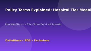 Policy Terms Explained: Hospital Tier Meaning - Australian insurance guide