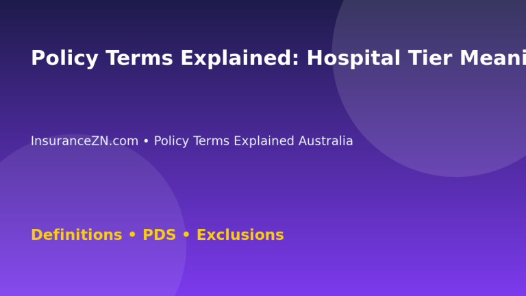 Policy Terms Explained: Hospital Tier Meaning - Australian insurance guide