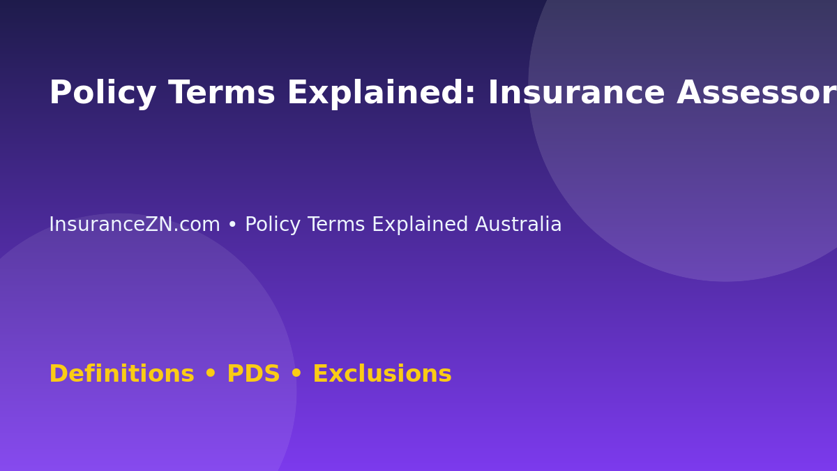 Policy Terms Explained: Insurance Assessor Meaning - Australian insurance guide