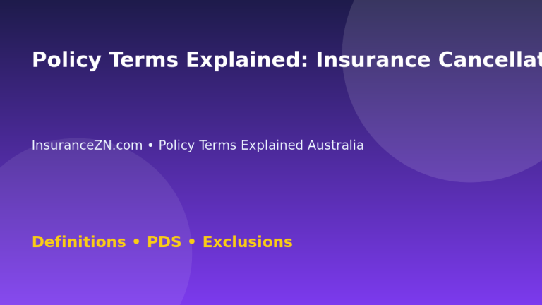 Policy Terms Explained: Insurance Cancellation Meaning - Australian insurance guide