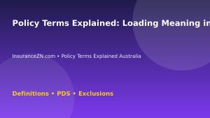 Policy Terms Explained: Loading Meaning in Insurance Premiums - Australian insurance guide