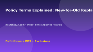 Policy Terms Explained: New-for-Old Replacement Meaning - Australian insurance guide