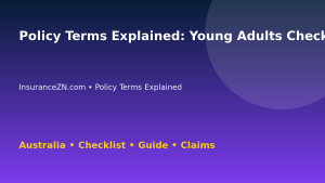 Policy Terms Explained: Young Adults Checklist for Australian Readers 2026 - InsuranceZN guide