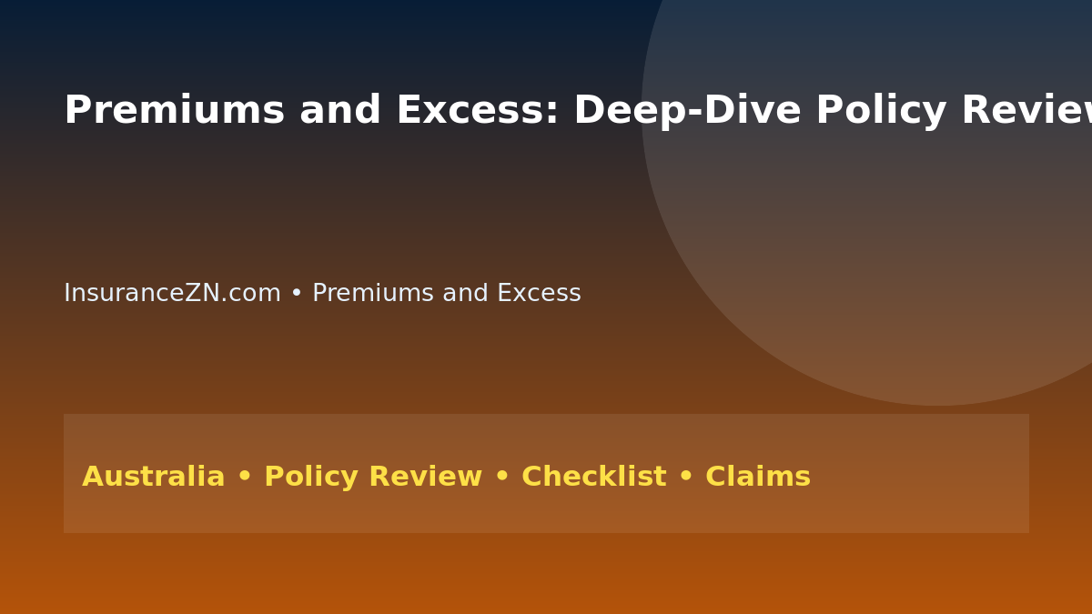 Premiums and Excess: Deep-Dive Policy Review Framework for Australians 2026 - InsuranceZN Australian insurance guide