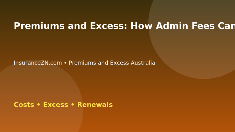 Premiums and Excess: How Admin Fees Can Affect Insurance Payments - Australian insurance guide