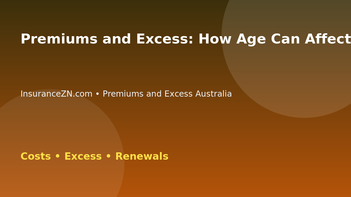 Premiums and Excess: How Age Can Affect Insurance Premiums - Australian insurance guide