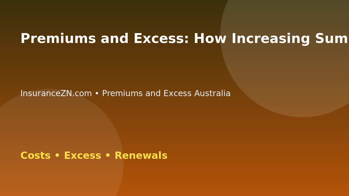 Premiums and Excess: How Increasing Sum Insured Can Affect Premiums - Australian insurance guide