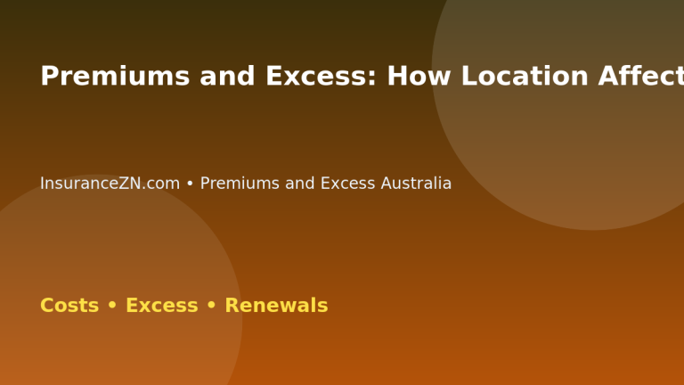 Premiums and Excess: How Location Affects Insurance Premiums - Australian insurance guide