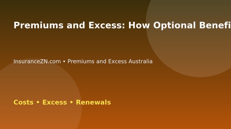 Premiums and Excess: How Optional Benefits Increase Insurance Premiums - Australian insurance guide
