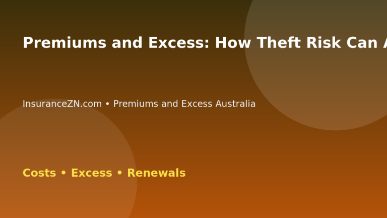 Premiums and Excess: How Theft Risk Can Affect Premiums - Australian insurance guide