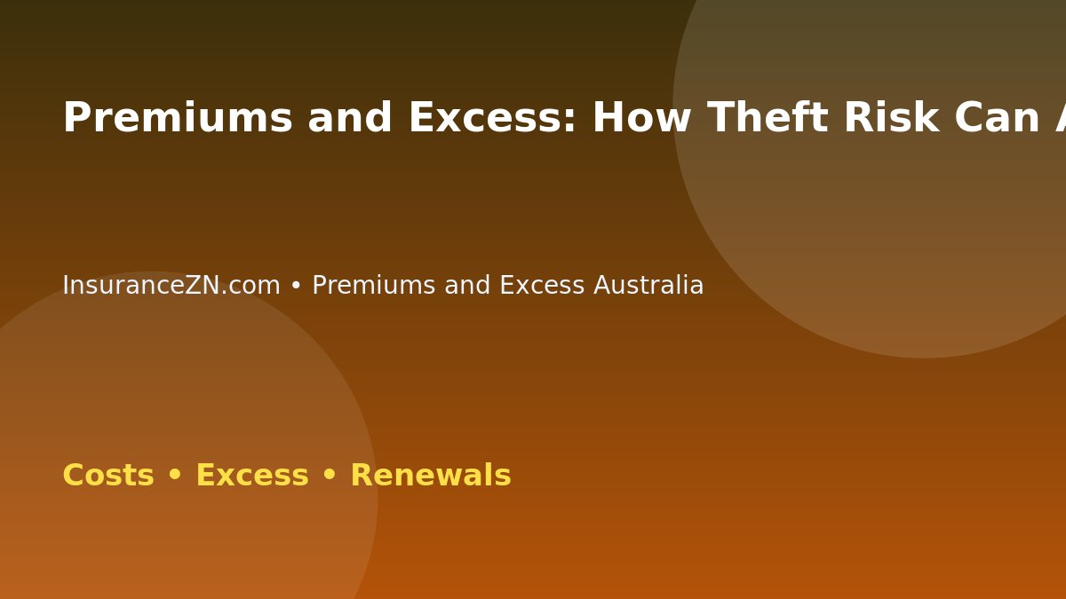 Premiums and Excess: How Theft Risk Can Affect Premiums - Australian insurance guide