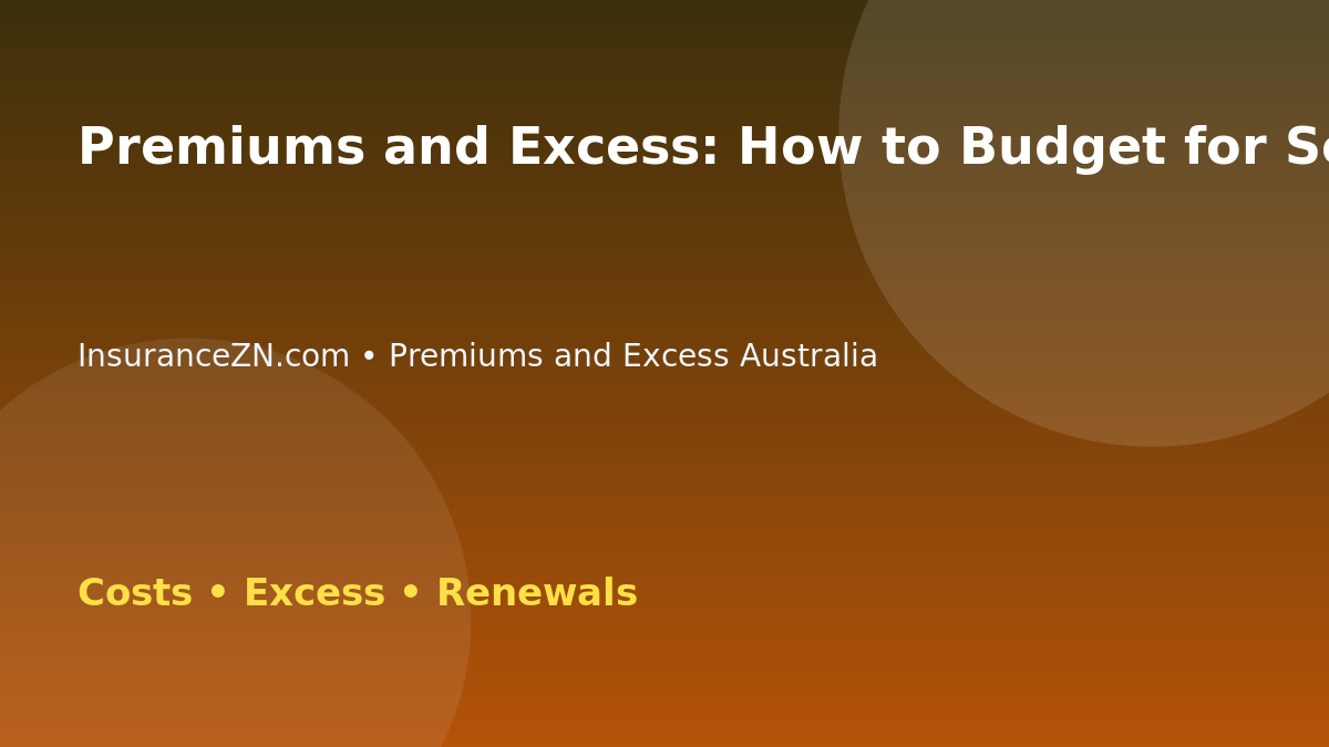 Premiums and Excess: How to Budget for Several Insurance Policies - Australian insurance guide