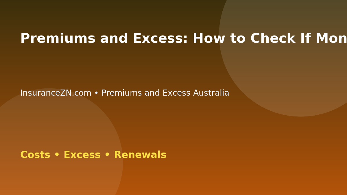 Premiums and Excess: How to Check If Monthly Payments Cost More - Australian insurance guide